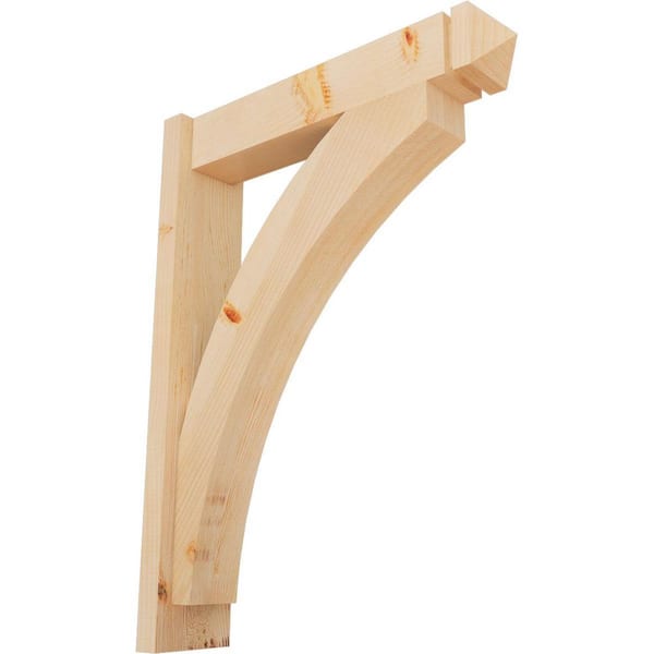 Ekena Millwork 6 in. x 32 in. x 24 in. Douglas Fir Thorton Arts and Crafts Smooth Outlooker