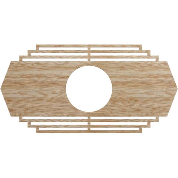 Ekena Millwork 28 in. x 10.25 in. x 0.375 in. Wood Medallion Moulding