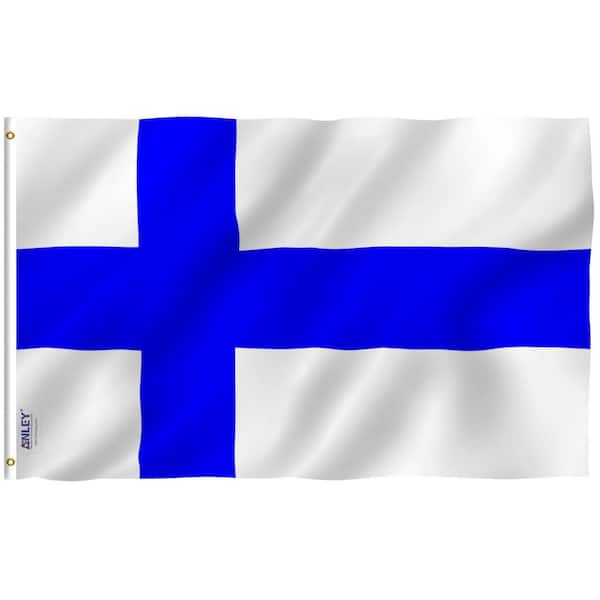 ANLEY Fly Breeze 3 ft. x 5 ft. Polyester Finland Flag 2-Sided Flags Banner with Brass Grommets and Canvas Header