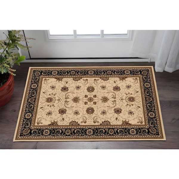 Black 2 x 3 ft. Woven Oriental Rectangle Indoor Area Rug