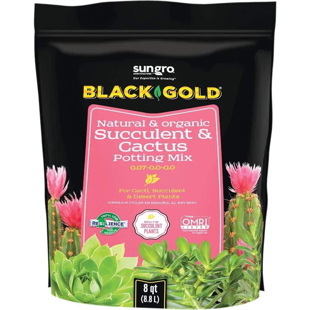 BLACK GOLD 8 qt. Natural and Organic Succulent and Cactus Potting Soil ...