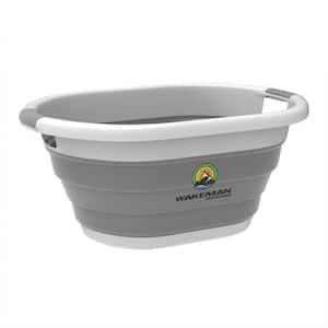 Gray Collapsible Multi-Use Camping Basket with Comfort Handles