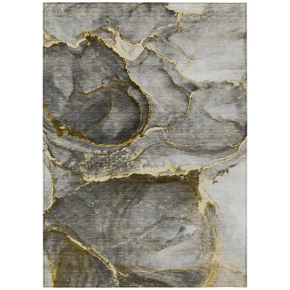 Addison Rugs Chantille ACN525 Gold 8 ft. x 10 ft. Machine Washable ...