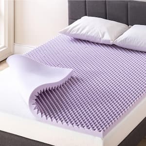 2 in. Full Egg Crate Memory Foam Mattress Topper with Lavender Infusion