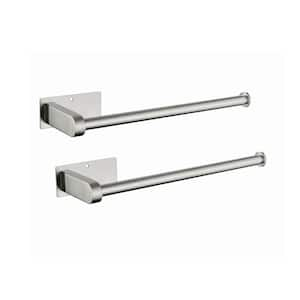 2-Pieces Bath Hardware Set with Towel Bar/Toilet Paper Holder in Brushed Nickel