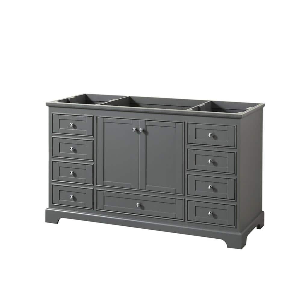 Deborah Dark Gray 59" Freestanding Single Bathroom Vanity Base