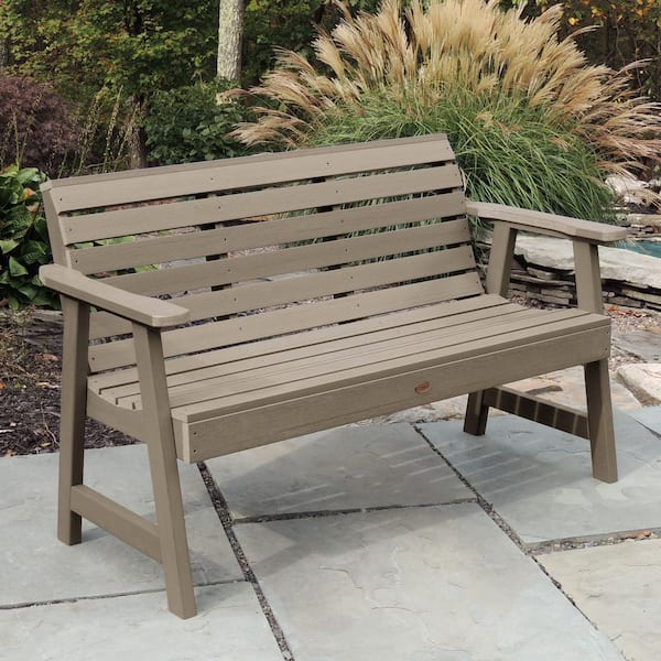 Highwood Weatherly 5 ft. 2-Person Woodland Brown Recycled Plastic Outdoor Garden Bench