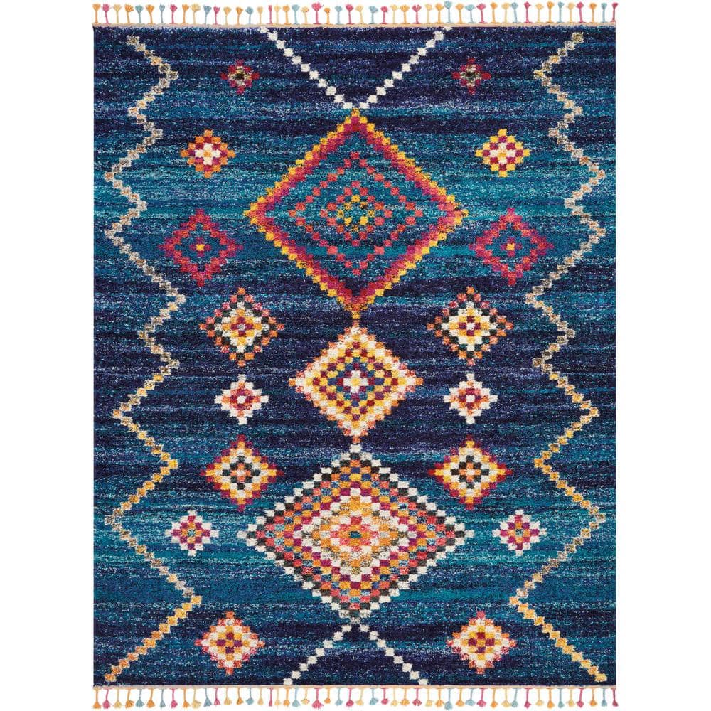 Moroccan Casbah Dark Blue 7 ft. x 10 ft. Moroccan Transitional Area Rug price history on PriceWatchPro