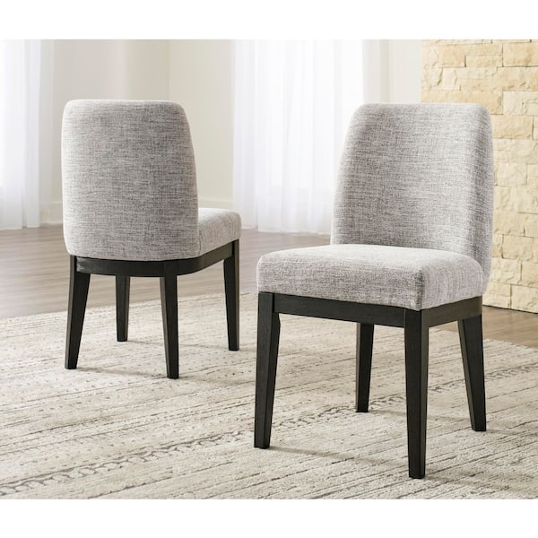Burkhaus Beige Polyester Upholstered Dining Chair Set of 2