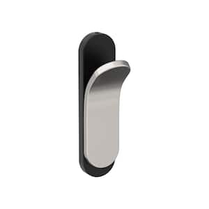 Unison 1.625 in. H Zinc 35 lbs. Load Capacity Wall Hook in Polished Nickel and Matte Black