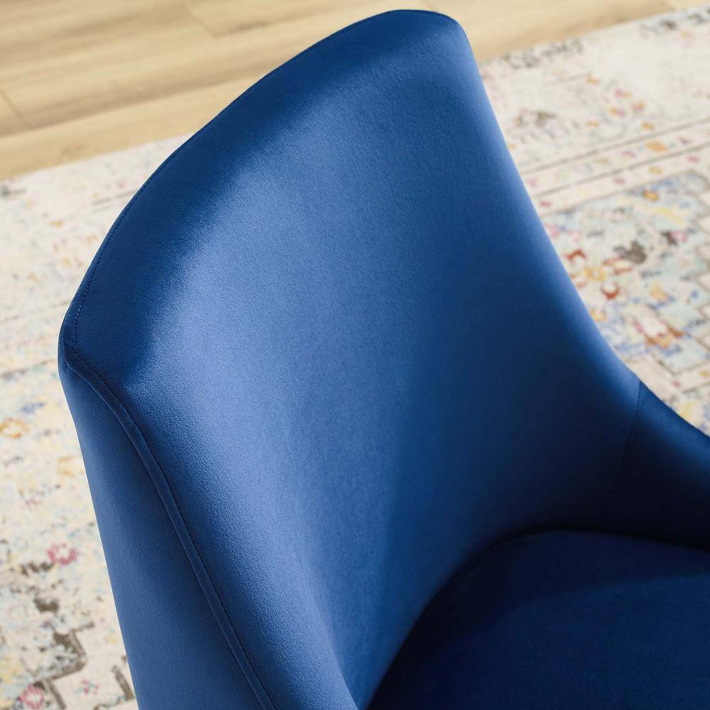 Sapphire Velvet Upholstered Dining Chair with Gold Legs