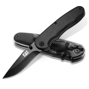 3 in. Stainless Steel Straight Edge Drop Point Folding Knife