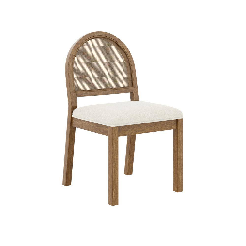 Bailey Cream Boucle and Cane Upholstered Side Chair