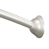 MOEN 54 In. - 72 In. Adjustable Length Curved Shower Rod In Brushed ...