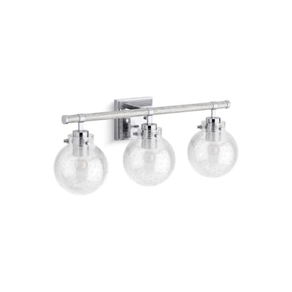 KOHLER Holt 3-Light Polished Chrome Wall Sconce