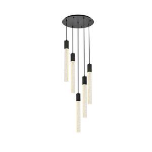 Timeless Home 20 in. 5-Light Black Pendant Light