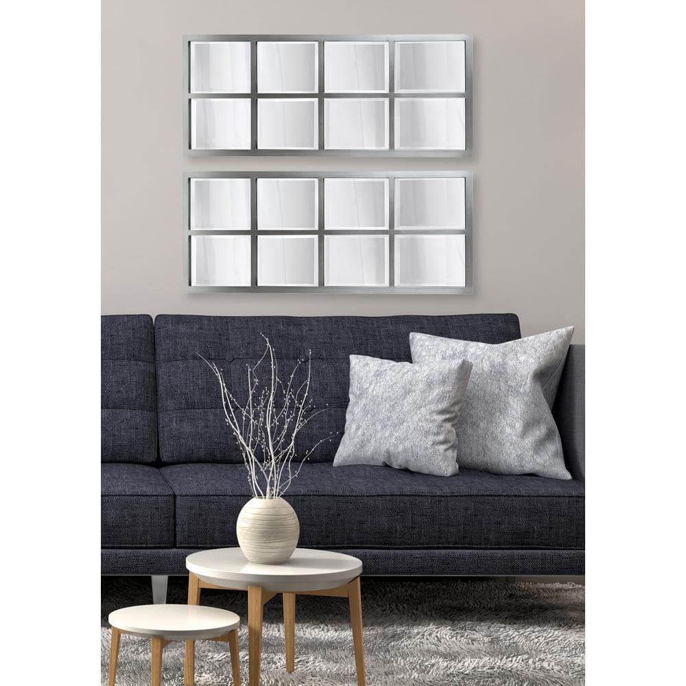 46" Full Length Silver Rectangular Wall Mirror