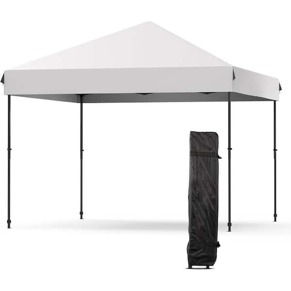 homfan 10 ft. x 10 ft. Patio Umbrella Instant Portable Shelter for Patio, Outdoor Activities, Grey