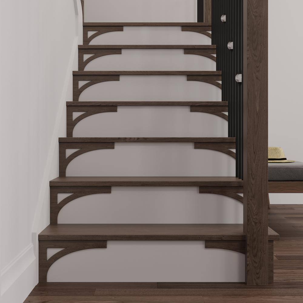 Embossed Birch Left Hand Stair Bracket for Elegant Stairways