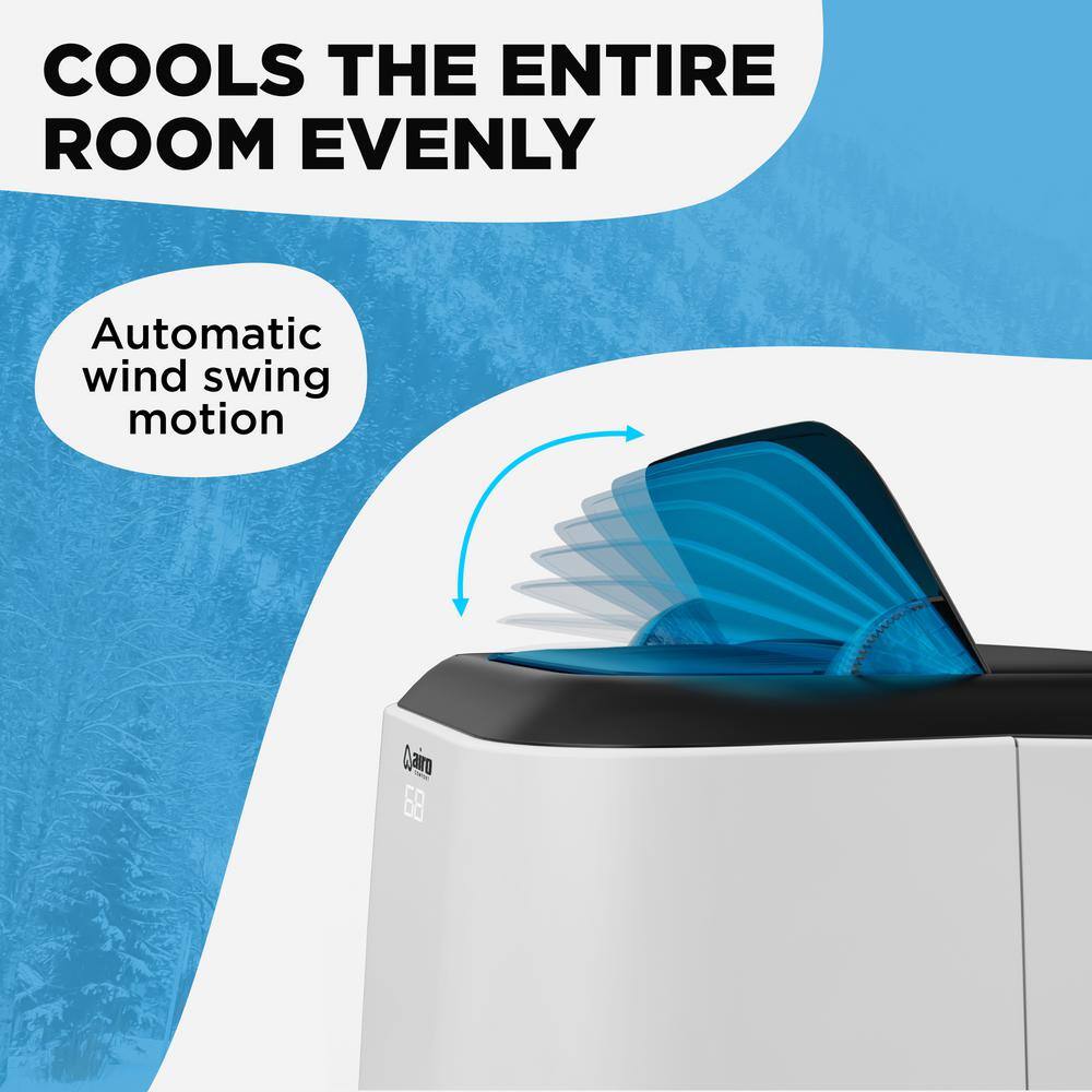 Compact White Portable Air Conditioner with Remote Control