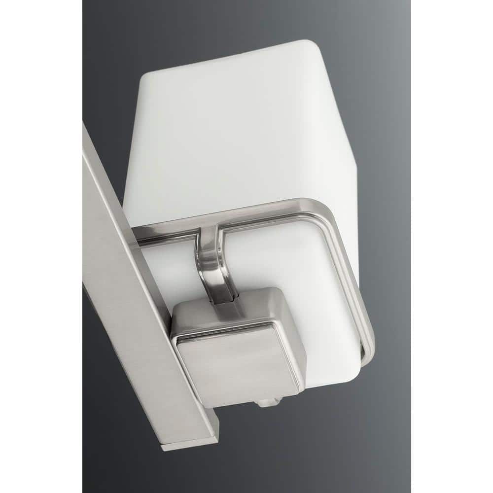 Polished Chrome 2-Light Vanity with Etched Glass Shades