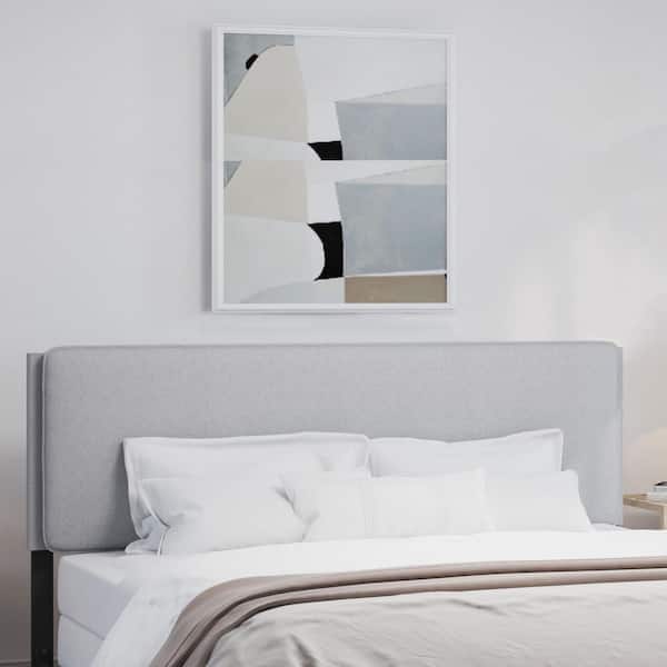 Hillsdale Emslie Gray King Upholstered Adjustable Height Headboard