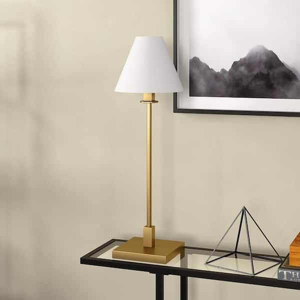 Meyer&Cross Clement 28 in. Brass Finish Table Lamp with Fabric