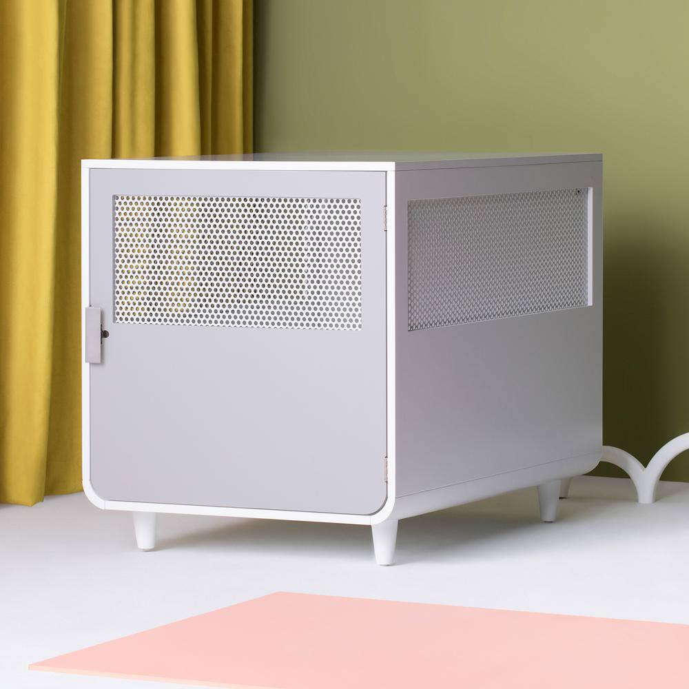 Staart Radius Large Alpine White Wooden Dog Crate STH100024 The Home