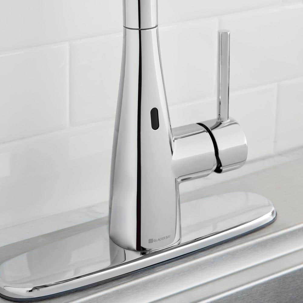 Chrome Touchless Single-Handle Pull-Down Kitchen Faucet