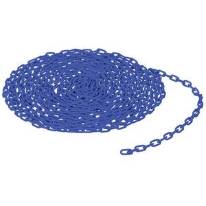 3/16 in. Thickness Blue Steel Bollard Safety Chain Per Foot