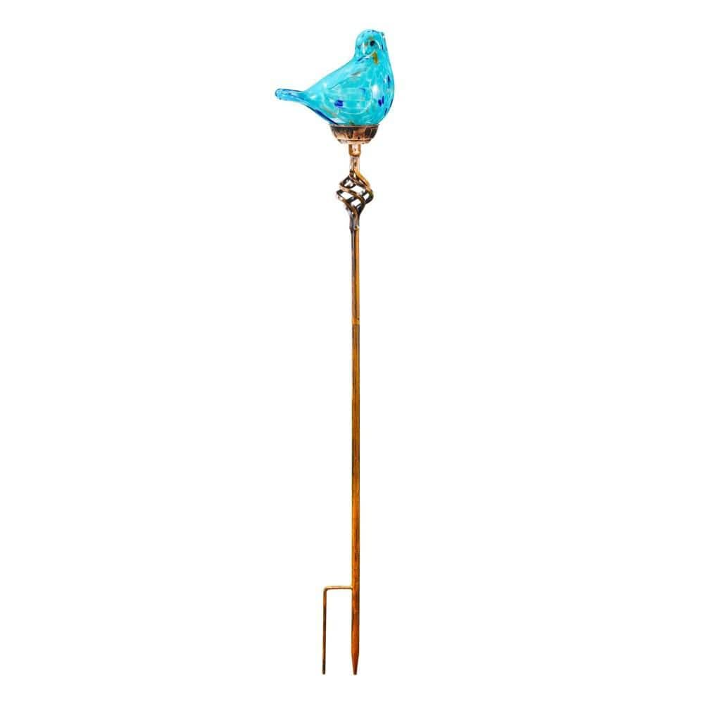 Blue Decorative Solar Lights, Glass Bird Stake Lights, Outdoor Waterproof Garden Pathway Lights, Decorative Glass Stakes price history on PriceWatchPro