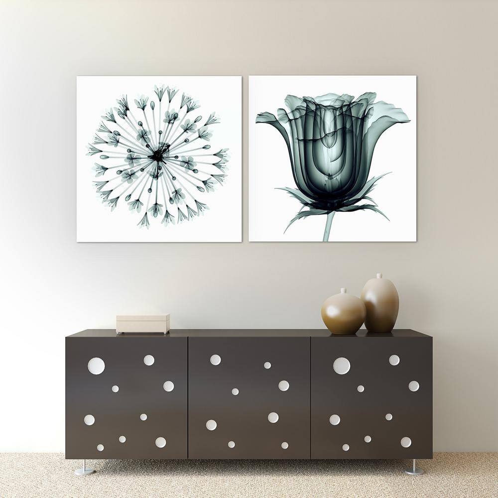 Empire Art Direct 24 In X 24 In African Bluebell And Rose Veil 2 Piece Frameless Free Floating Tempered Glass Panel Graphic Art Tmp Ead4067 2424 2 The Home Depot