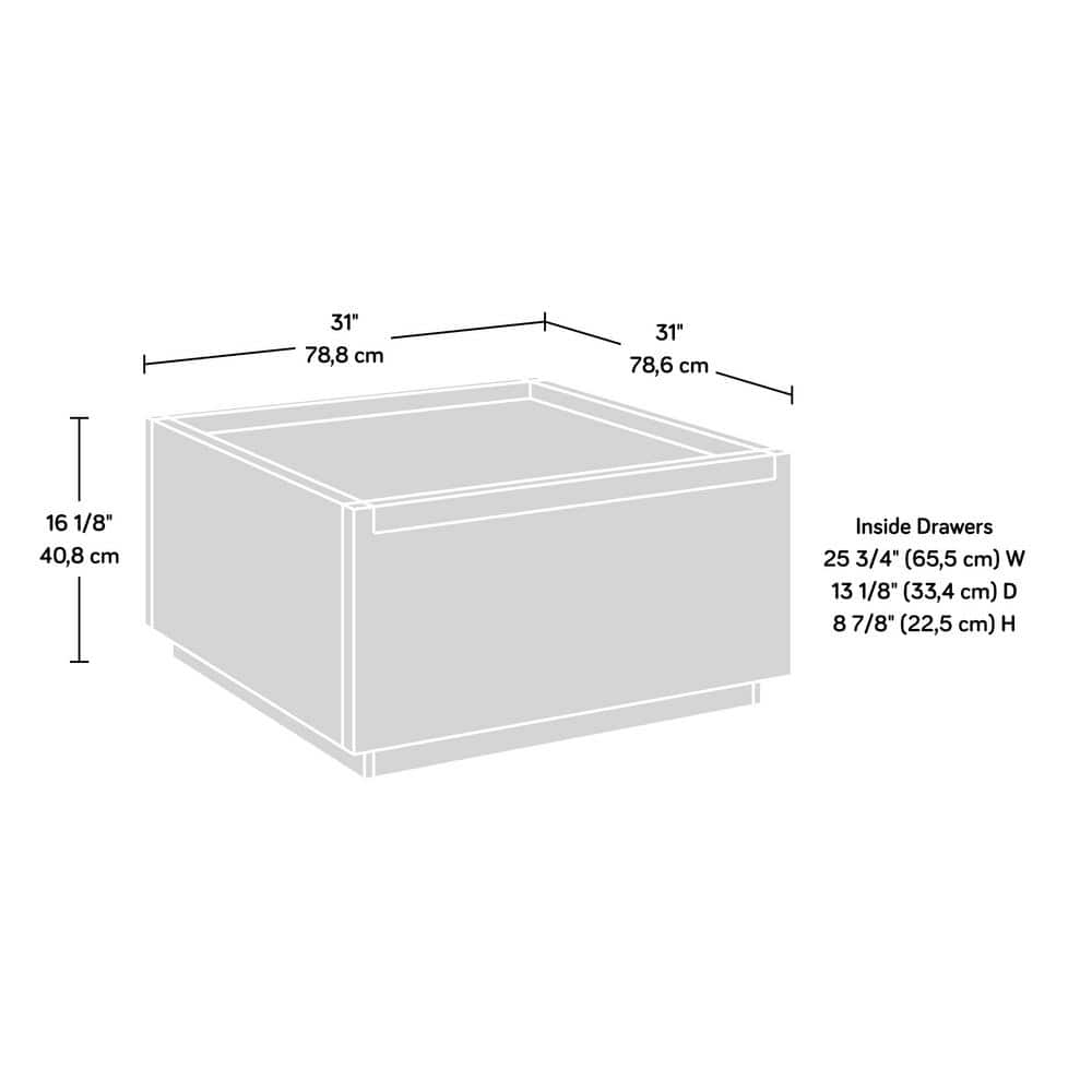 Manhattan Gate Square Rich Walnut Coffee Table with Storage