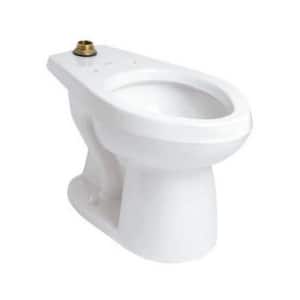 NAO 17 Flushometer Elongated Toilet Bowl Only with Top Spud in. White
