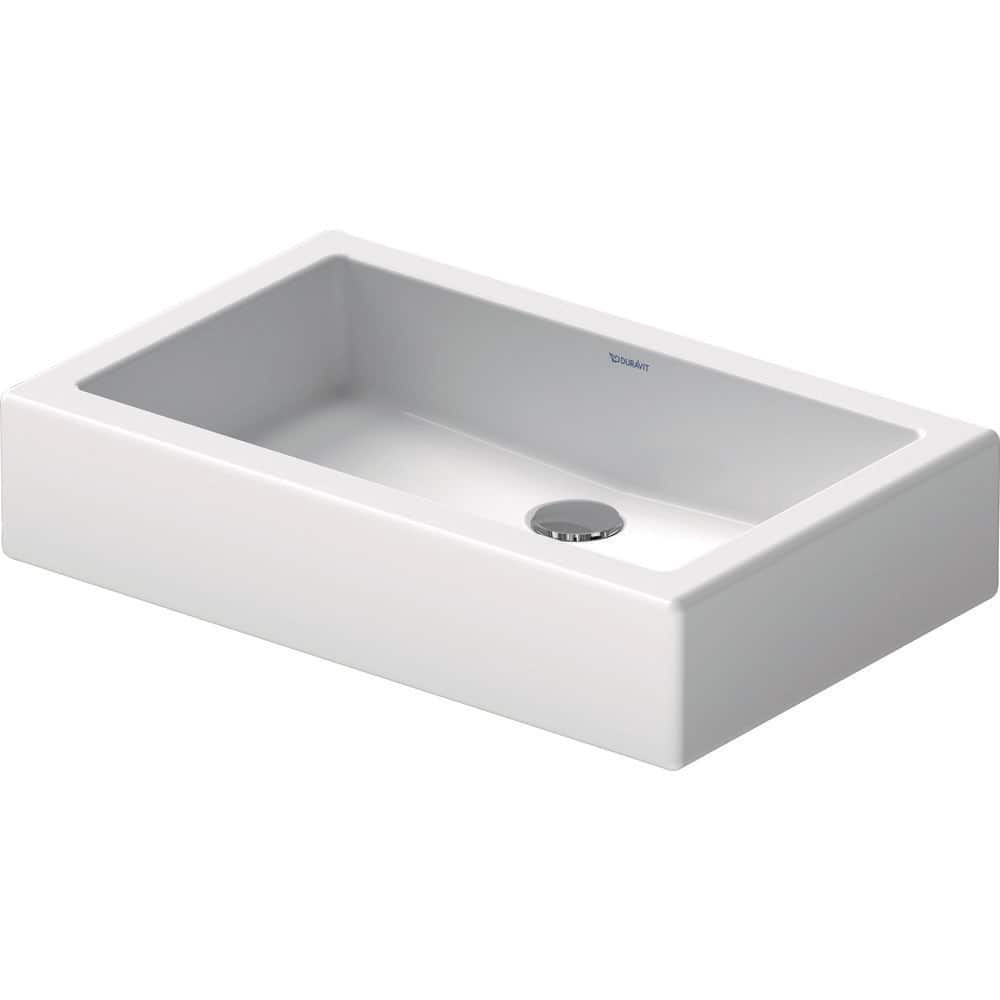 Vero White Ceramic Rectangular Vessel Bathroom Sink