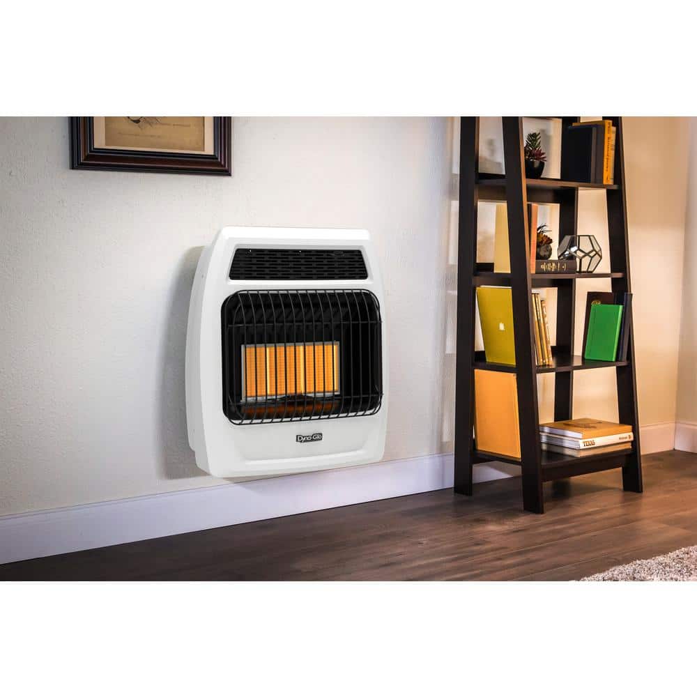 White Wall-Mounted Natural Gas Infrared Heater with Thermostat