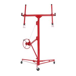 13 ft. Drywall Panel Hoist Jack Lifter Drywall Lift Panel Lift in Red