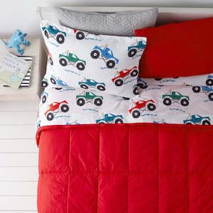 Company Kids Monster Trucks Organic Cotton Percale Comforter Set