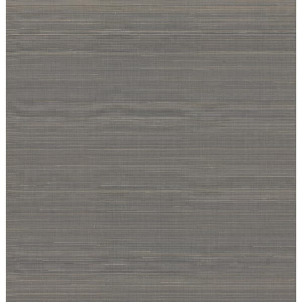 York Wallcoverings Charcoal Abaca Weave Unpasted Paper Matte Wallpaper, 36 in. by 24 ft.