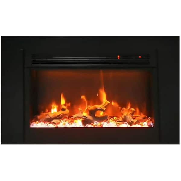 FP609RF 5000 BTU Electric Fireplace Insert with Fan Heater LED selectable Color Changing Flames