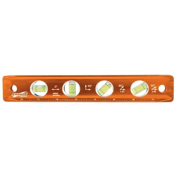 9 in. Aluminum Digital Magnetic Torpedo Level with 4 Bubble Vials, Etched Ruler and Straight Edge