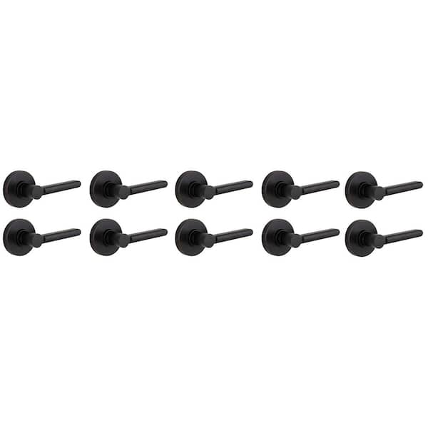 Tonebridge Aged Bronze Hall/Closet Door Lever with Round Rose 10-Pack