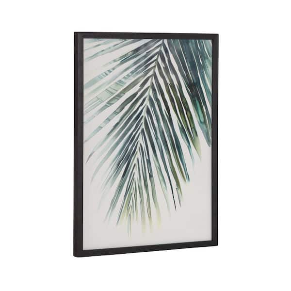 Kate and Laurel Gallery Tropical Modern Botanical Palm by the Creative Bunch Studio Black Framed Art Print 12 in. x 16 in.
