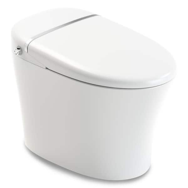 ANZZI ENVO Aura Smart Toilet Bidet with Remote & Auto Flush in White