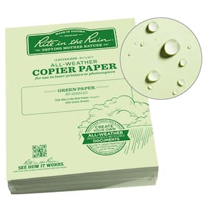 All-Weather 8-1/2 in. x 11 in. 20 lbs. Bulk Copier Paper, Green (500-Sheet Pack)