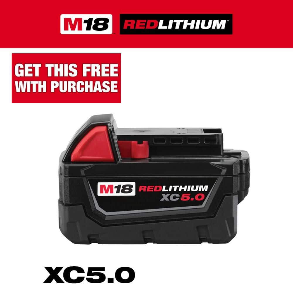 Milwaukee M18 18-Volt 5.0 Ah Lithium-Ion XC Extended Capacity Battery Pack 48-11-1850 - The Home Depot