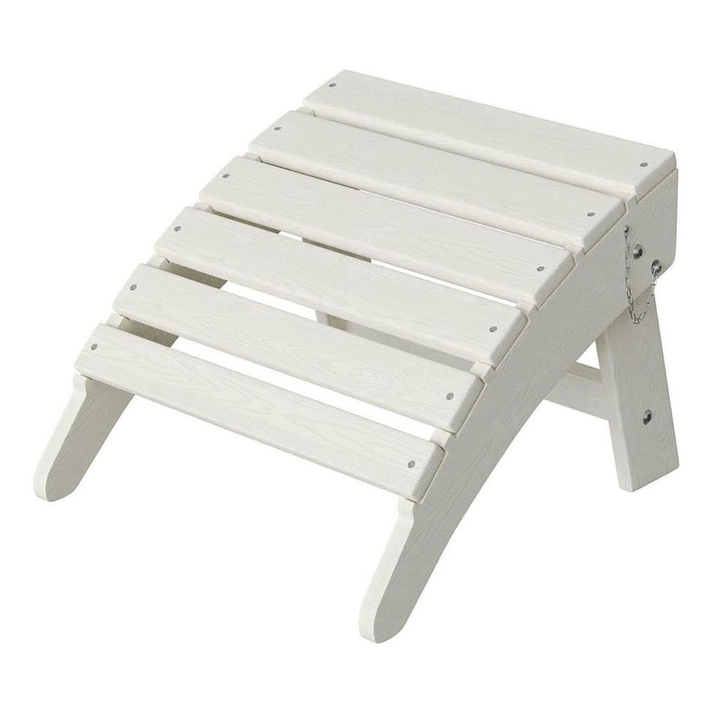 Plastic Outdoor Folding Ottoman for Adirondack Chair in White price history on PriceWatchPro