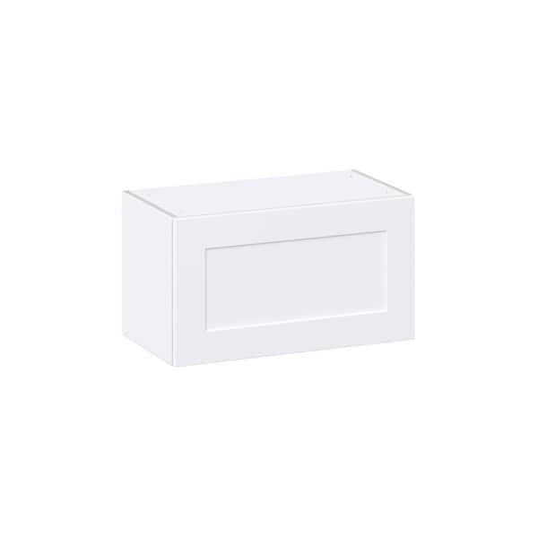 J COLLECTION Roseland 27 in. W x 14 in. D x 15 in. H Assembled Shaker Wall Bridge Kitchen Cabinet in Warm White with Lift Up Door