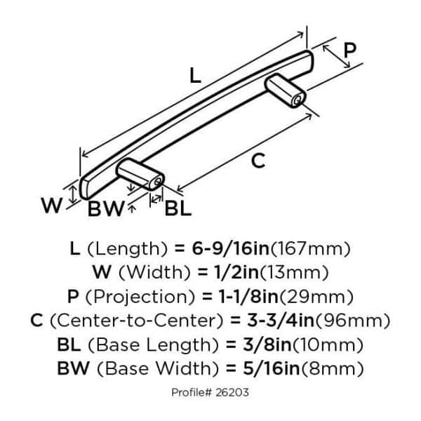 Polished Nickel Modern Cabinet Bar Pull with Mounting Hardware