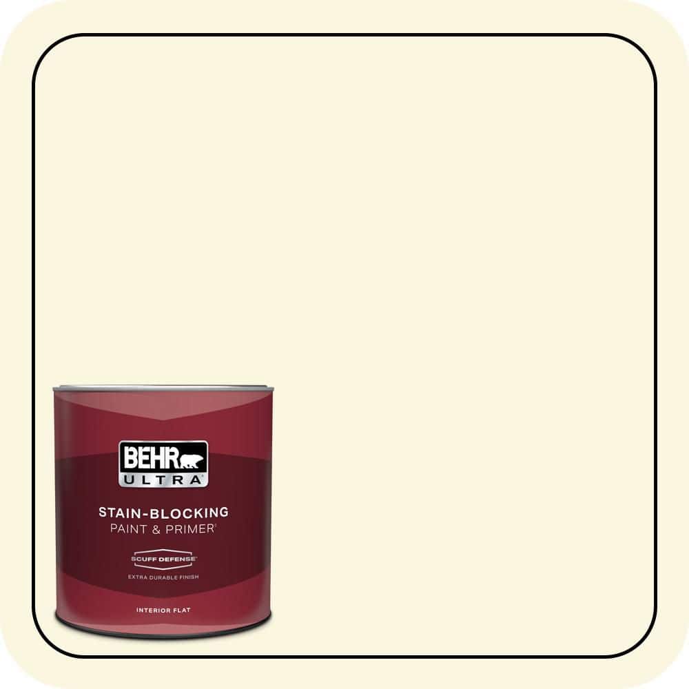 1 qt. #P300-1 Lemon White Extra Durable Flat Interior Paint & Primer price history on PriceWatchPro